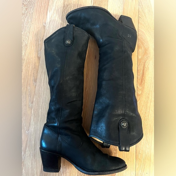 Frye Jackie Button Tall Slouchy Leather Boots - Picture 7 of 11